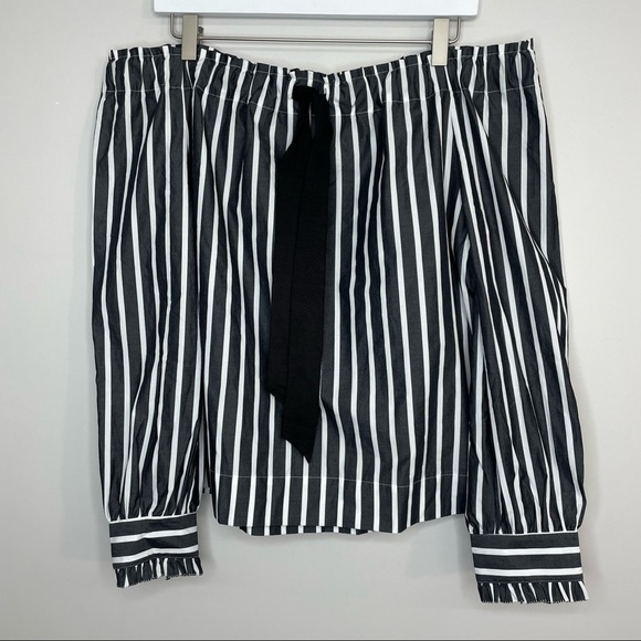 J. Crew off shoulder striped top with bow Size Small - Picture 3 of 7